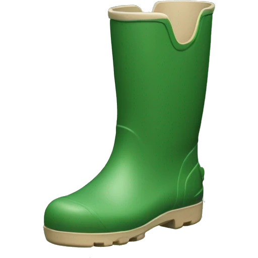 a plain green rubber wellington boot  emoji