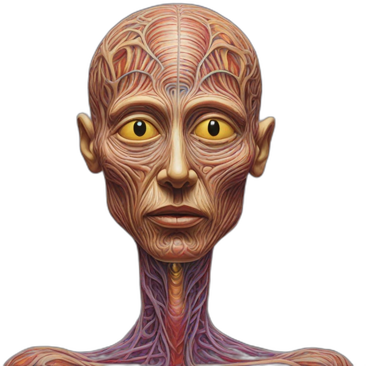 Alex Grey painting emoji