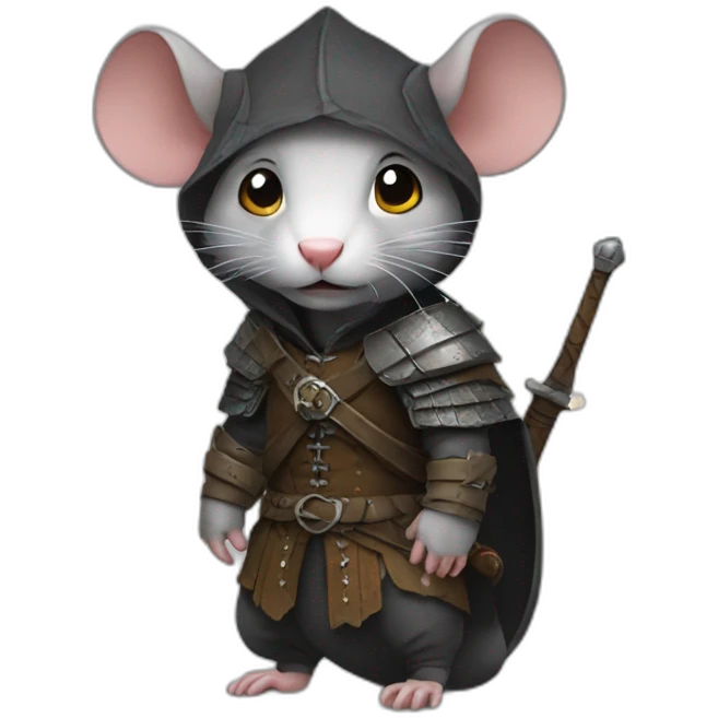 rat dressed as the witcher emoji
