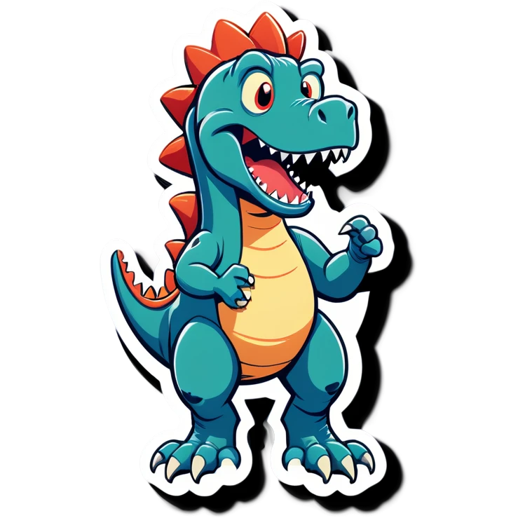 Dino saying Ruh roh  emoji