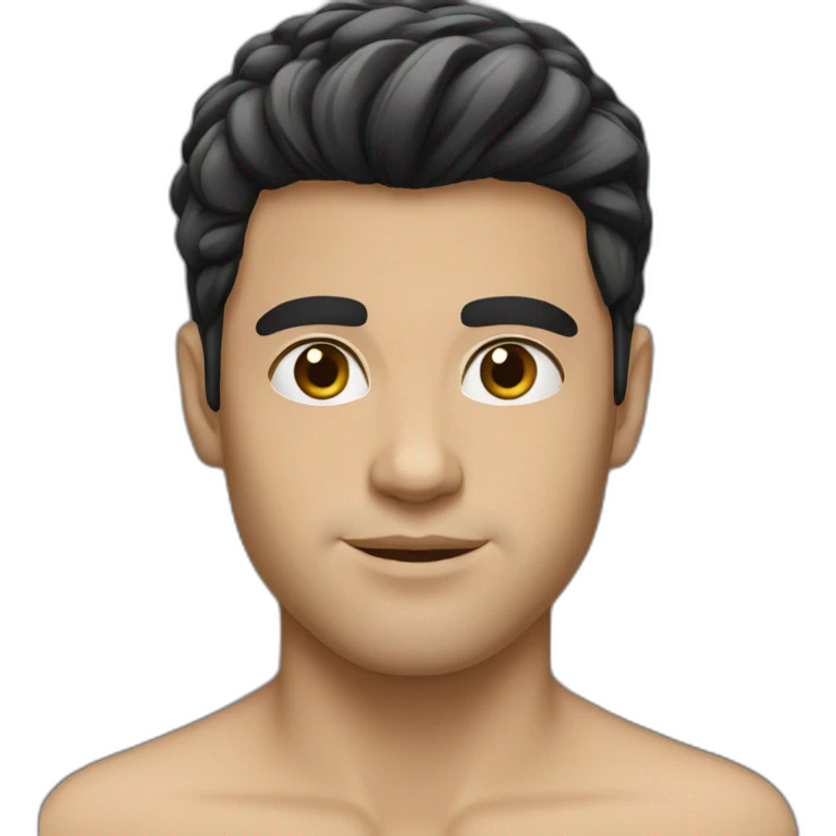 brazilian-white-guy-straight-black-hair emoji