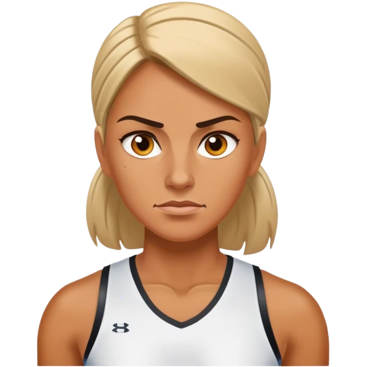 tough looking female sport coach emoji