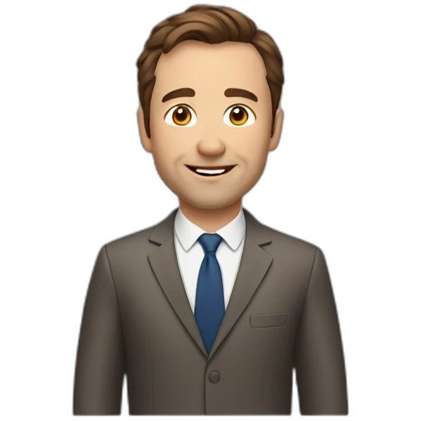 Ad man, brown hair, middle aged emoji