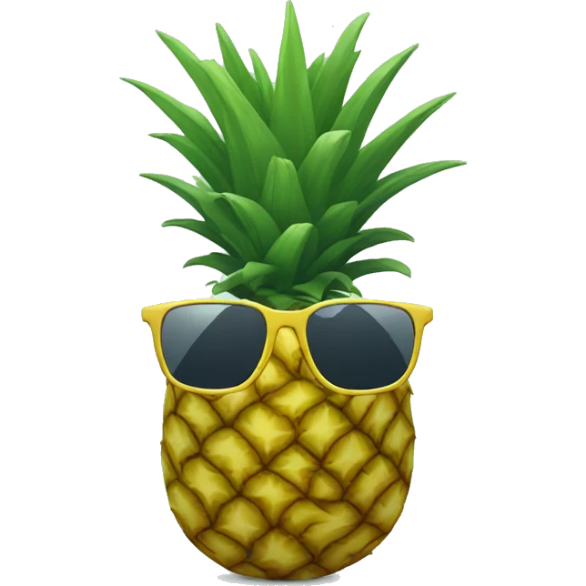Pineapple with glasses emoji