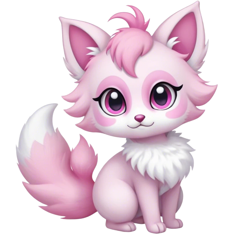 Kawaii bright fantasy ethereal anthro fursona Fakemon with tufted tail  emoji