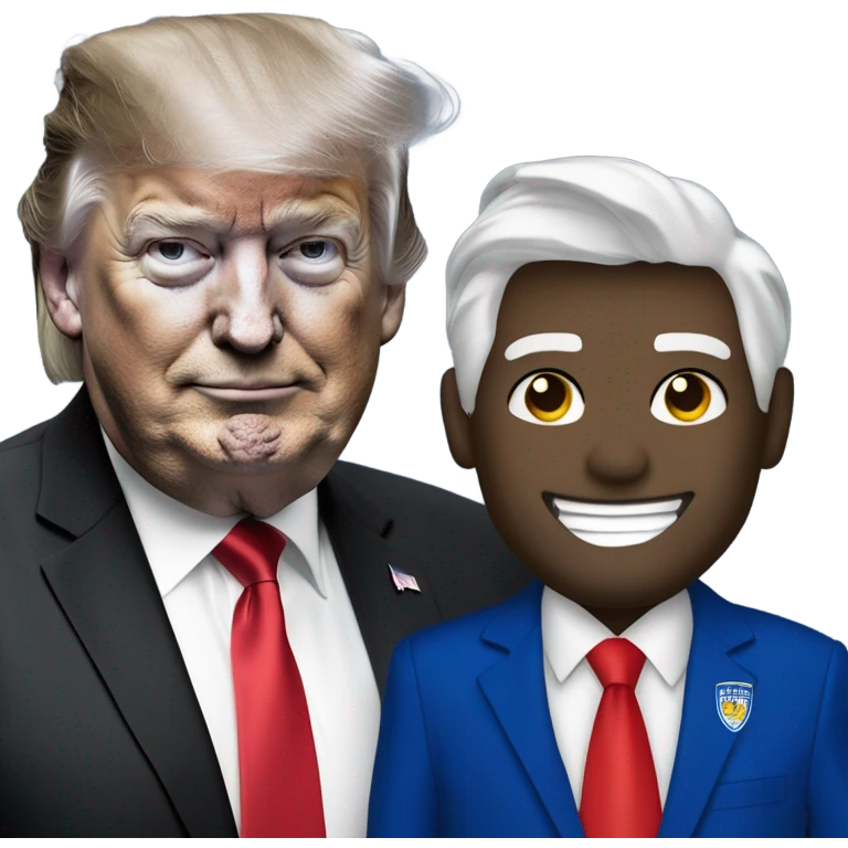 Leicester city football supporter with Donald trump  emoji