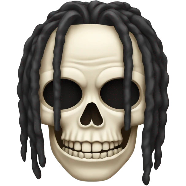 Skull with dreads emoji