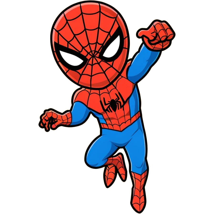 Spider-Man superhero in classic red and blue costume emoji