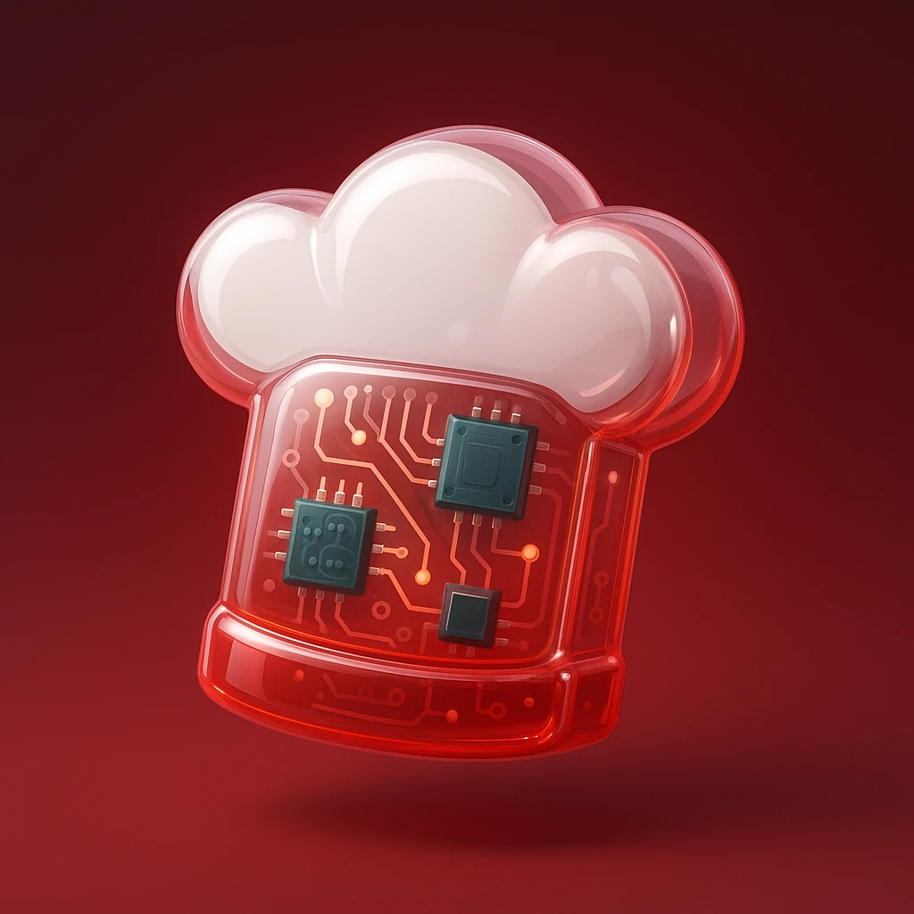 Chef hat white red background  emoji
