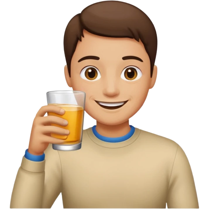 A person drinking emoji