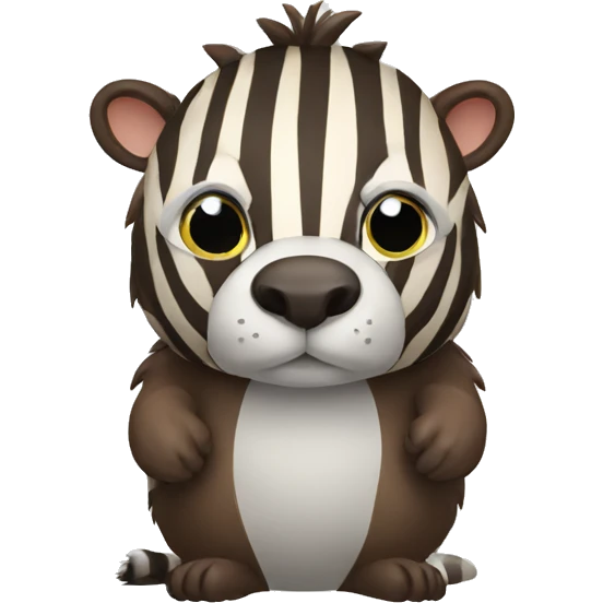 zebra as beaver emoji