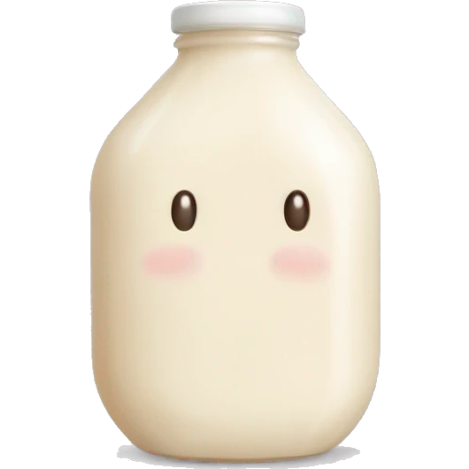 Milk-colored heart no face emoji