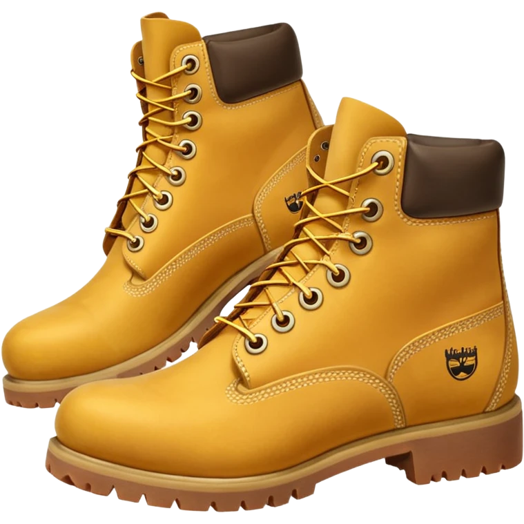 Сделай пару ботинок Timberland в классической расцветке emoji