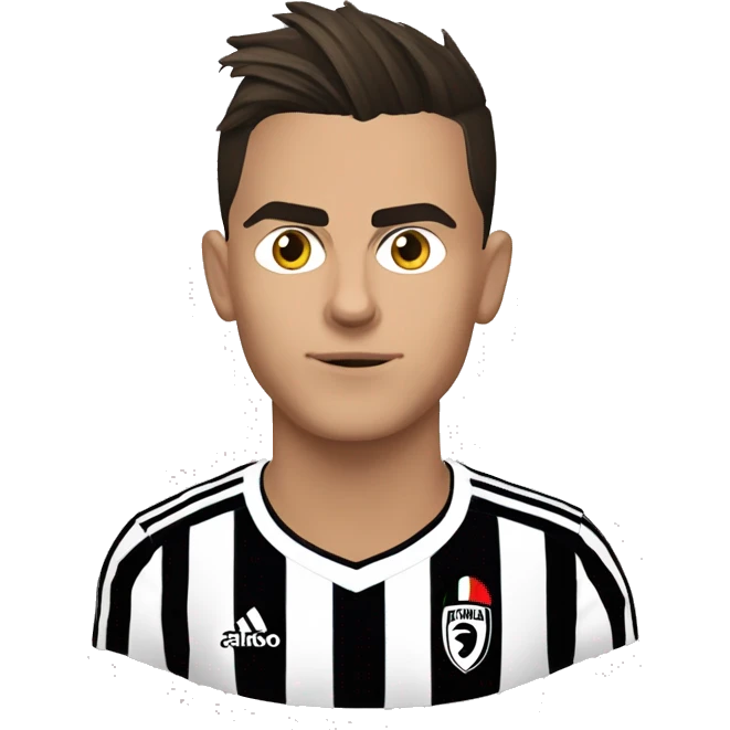 Esultanza di dybala con le sopracciglia in su emoji