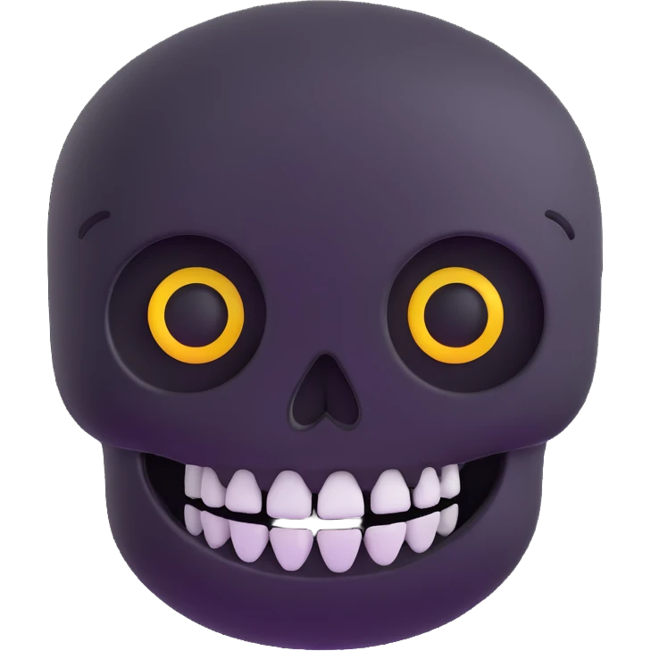 happy emoji face with skull-shaped eyes emoji