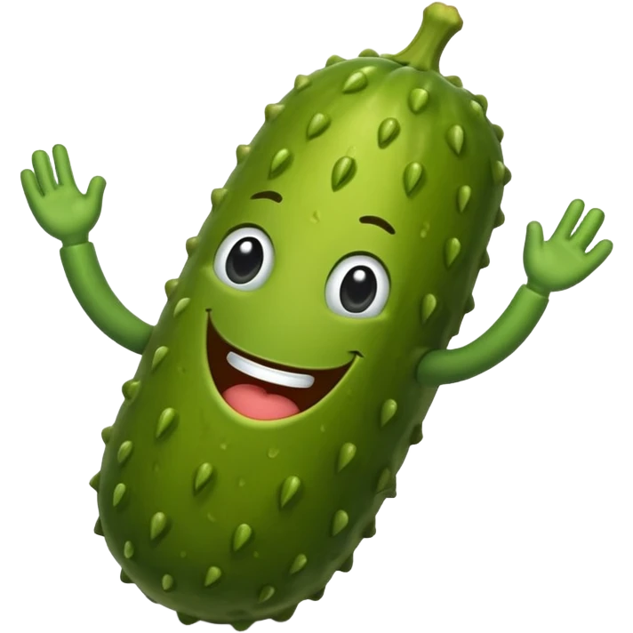 Dancing pickle emoji
