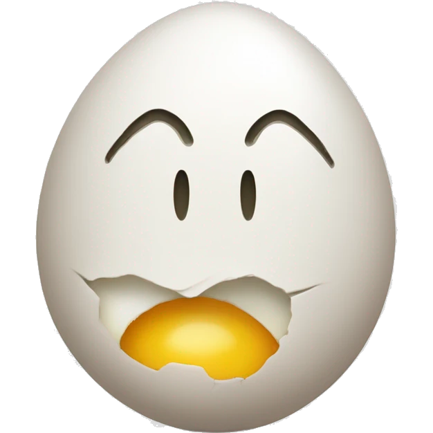Cracked Egg with smiley face  emoji