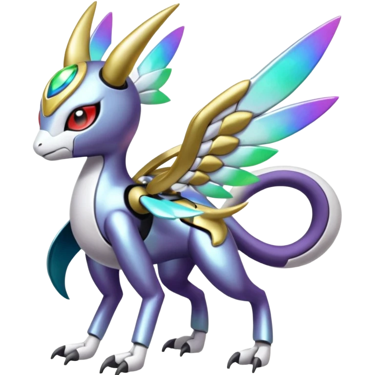 Colorful Shiny Meloetta-Latias-Rokusho-Metabee-Medabee-Medabot-Peppercat-Wargreymon-Protogen-Pokémon-Digimon-Fakémon-fusion-hybrid-creature emoji