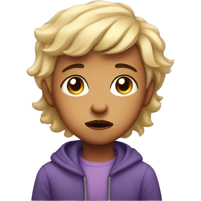 a nonbinary kid looking disgusted  emoji