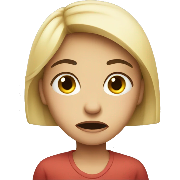 Disgusted girl face emoji