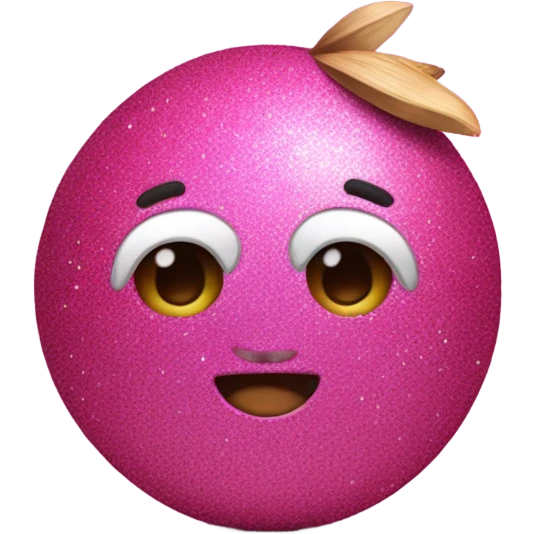 Full Pink coconut with glitter emoji