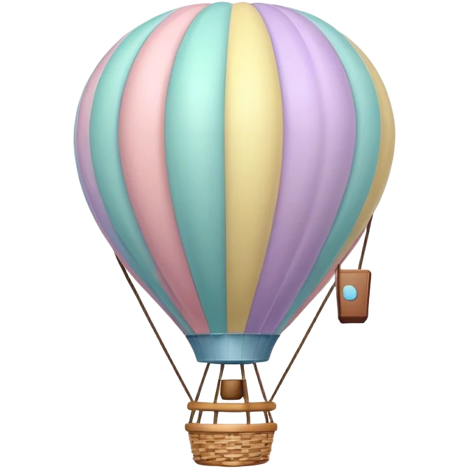 pastel hot air balloon  emoji