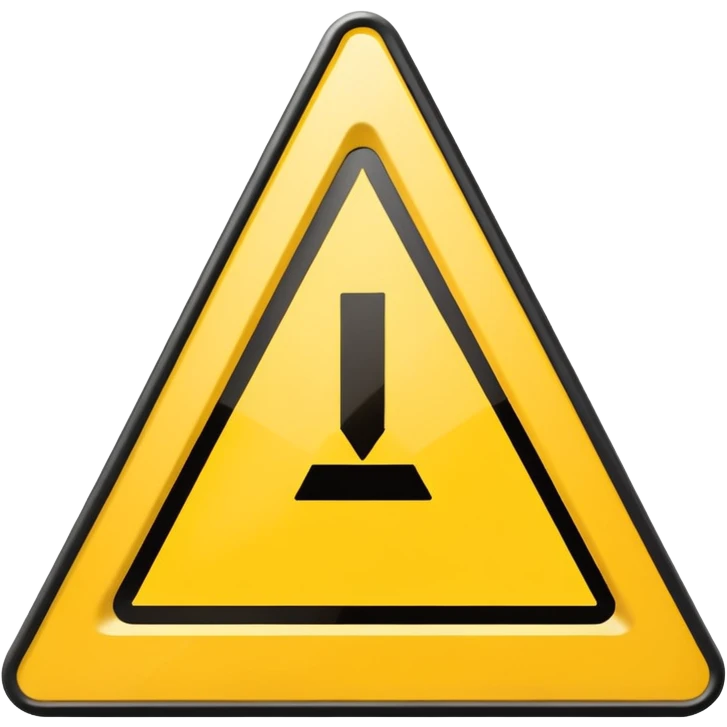 yellow warning triangle with 5 min in the middle emoji