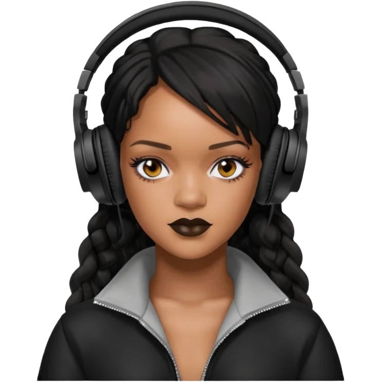 rihanna Black Headphones emoji