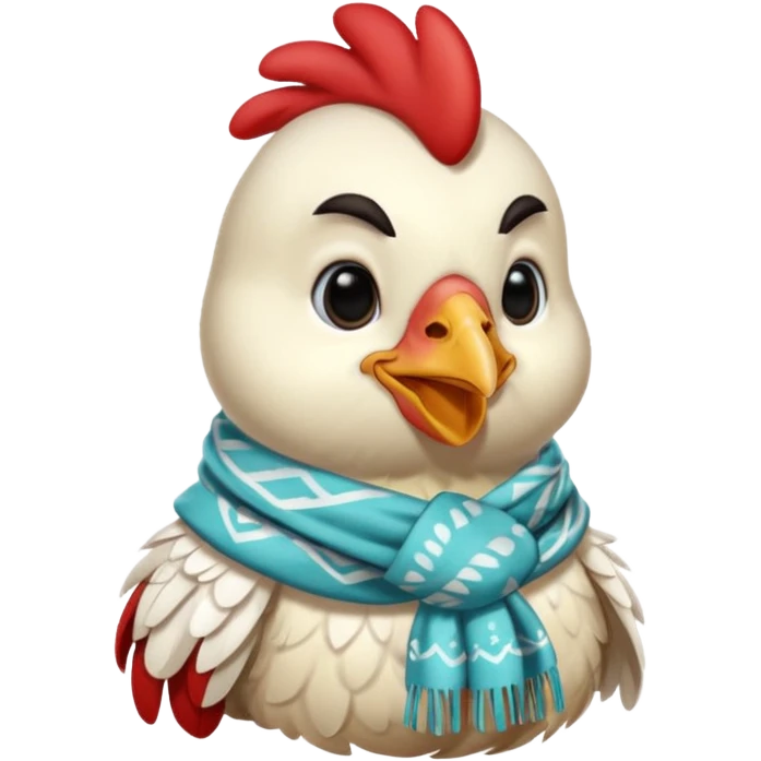 chicken with scarf emoji