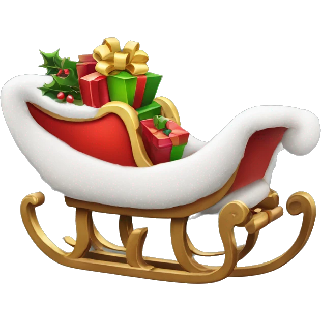 Coquette Christams sleigh emoji