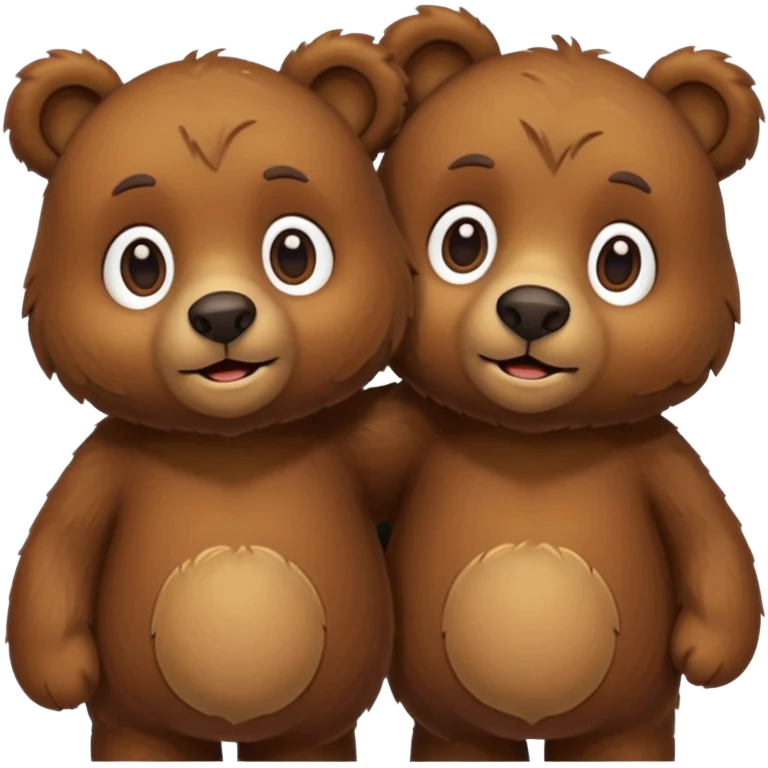 Bear couple emoji