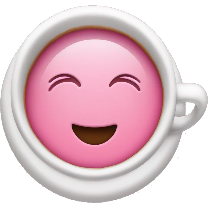 Pink coffee emoji