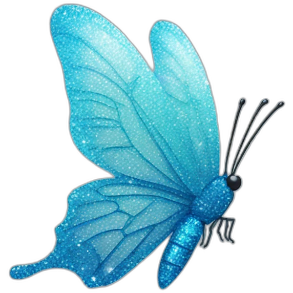 glitter ice butterfly emoji