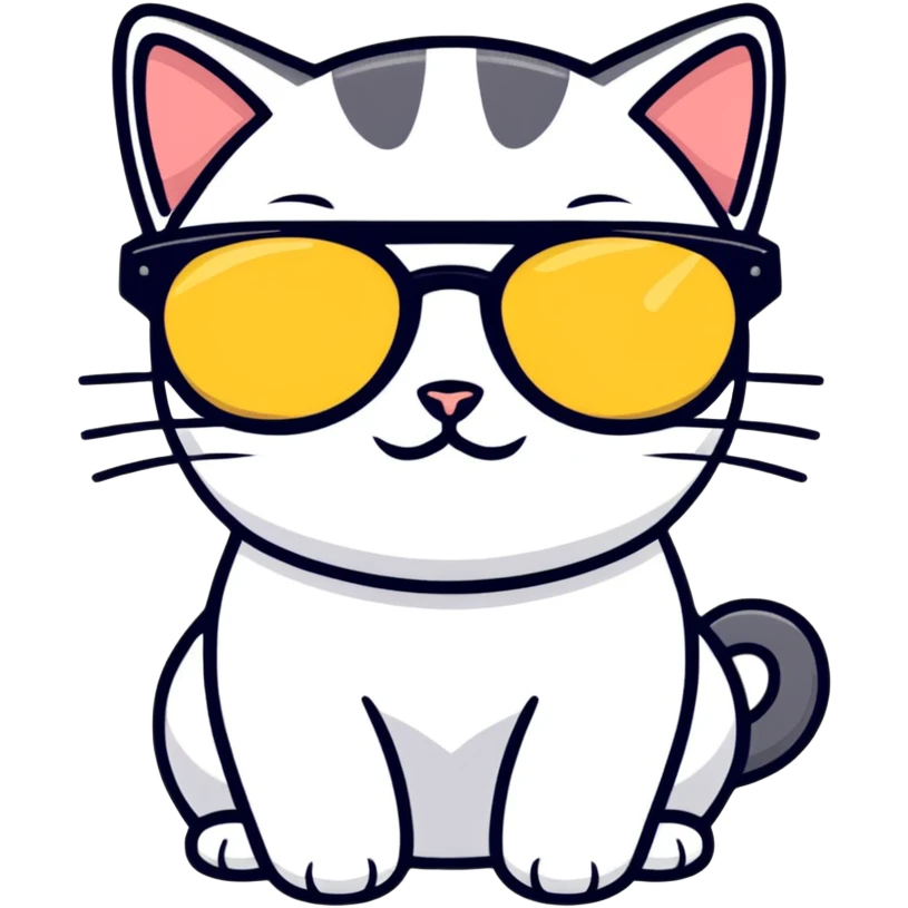 Cat with sunglasses emoji