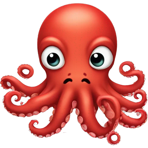 red cartoon octopus frowning emoji