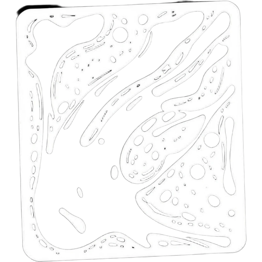 Pollock abstract splatter art in cartoon sticker style emoji