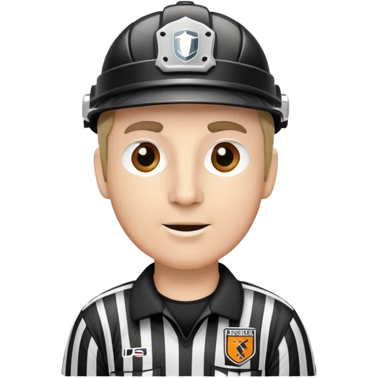 Hockey referee with helmet and visor  emoji