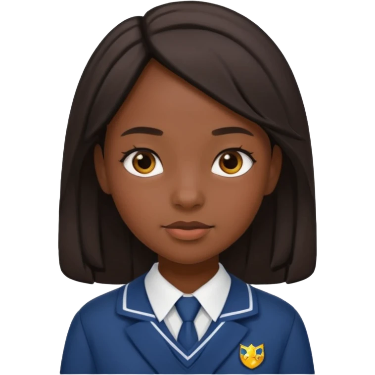 School uniform black girl emoji