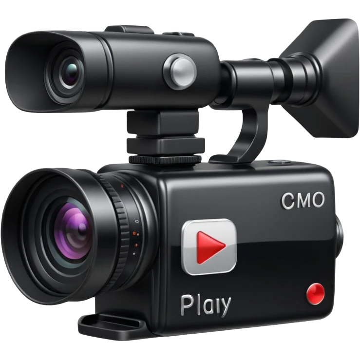 video camera with play button emoji