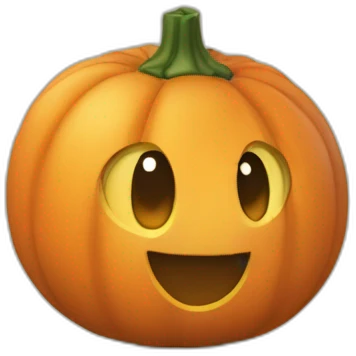 une citrouille mignone emoji