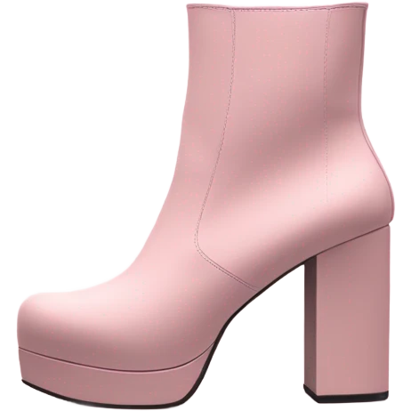Pale pink platform heeled boots emoji