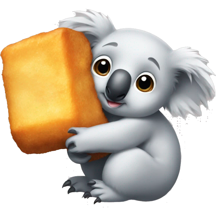koala hugging chicken nugget  emoji