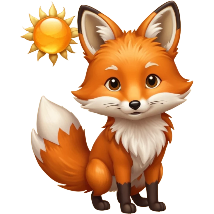 fox carrying a sun ☀️🦊 emoji