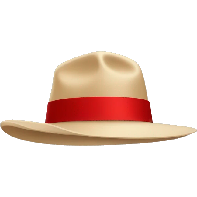 hat with red band   emoji