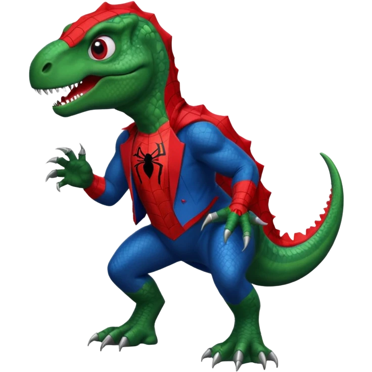 dinosaur in Spiderman costume  emoji