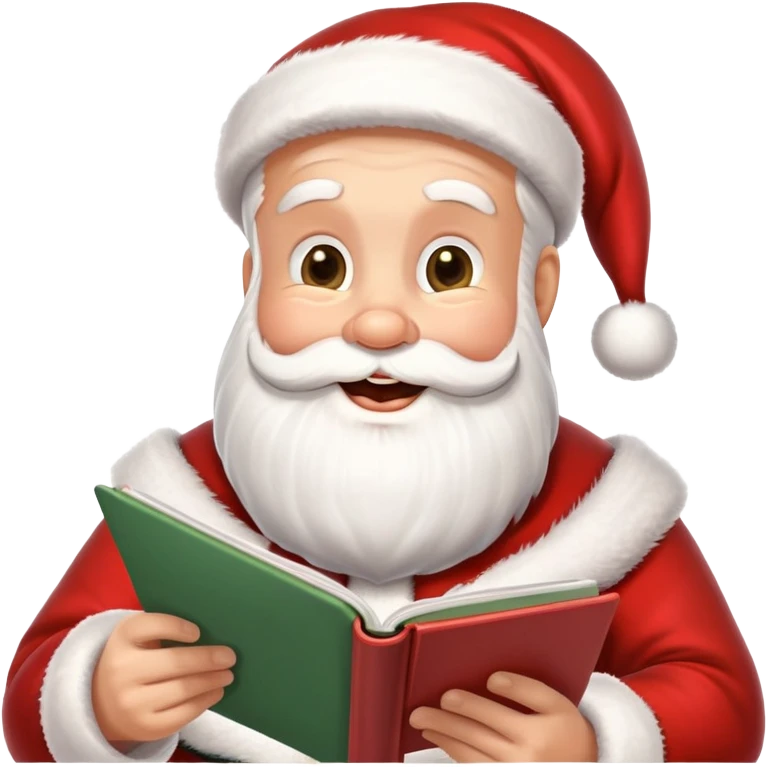 Santa reading list  emoji