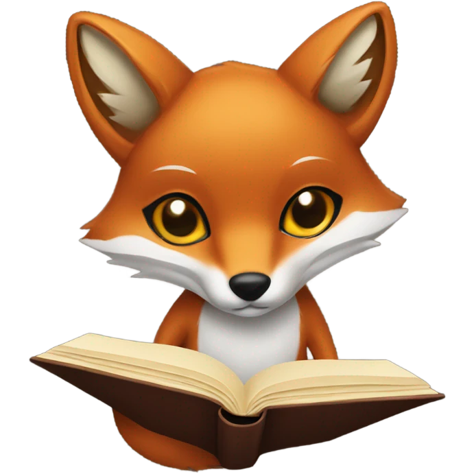 fox with a book emoji