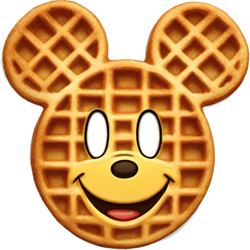 Mickey shaped waffle emoji