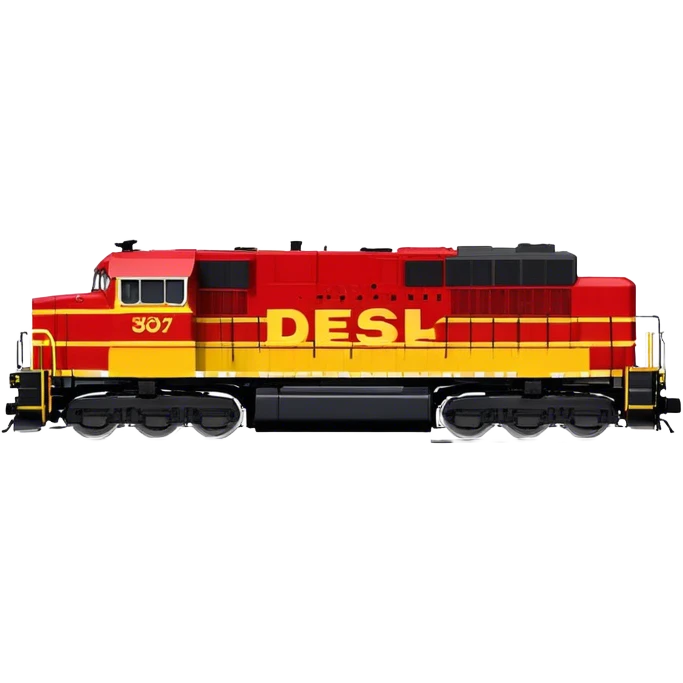Diesel Locomotive - EMD SD70 (Model Year: 2021) (Iconic colour: Red and yellow) emoji