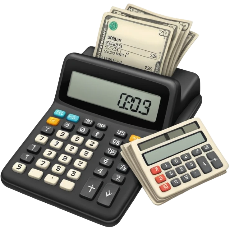 Stack of Bills + Calculator  emoji